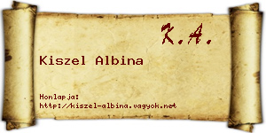 Kiszel Albina névjegykártya